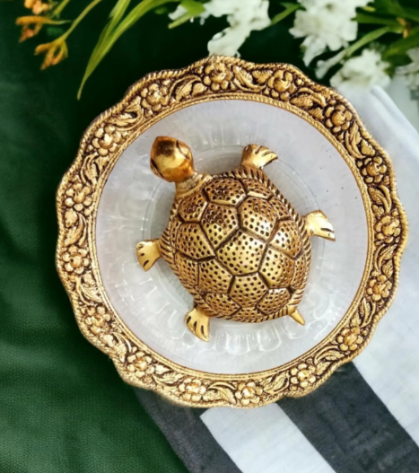 Tortoise with Plate Vastu Fengshui