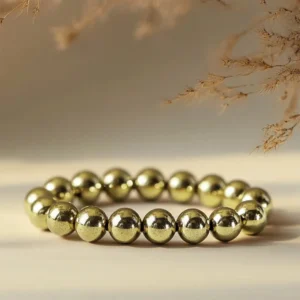 Golden Pyrite Healing Chakra Bracelet For Both Men & Women | Natural Pure & Lab Certified